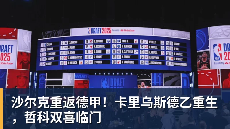 九游体育沙尔克重返德甲！卡里乌斯德乙重生，哲科双喜临门